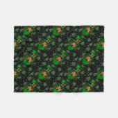 St. Patty Doxie Kunstontwerp Fleece Deken (Voorkant (Horizontaal))