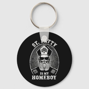 St Patty Is My Homeboy Vintage Grappige St. Patric Sleutelhanger