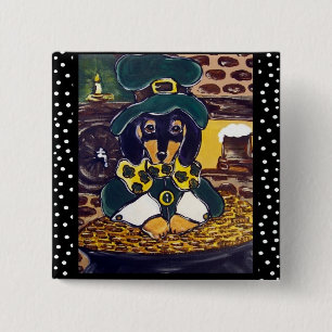 St. Patty Knop Vierkante Button 5,1 Cm