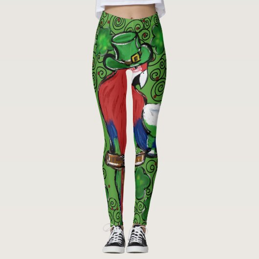 St. Patty Papegaai Leggings (Voorkant)
