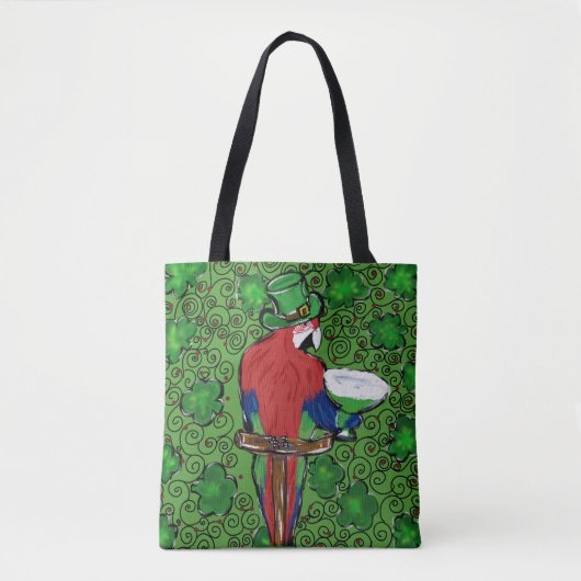 St. Patty Parrot Tote Bag (Voorkant)