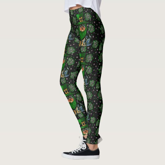 St. Patty Yorkie Poo Leggings (Links)