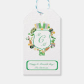 St. Patty's dag monogram kuif Gift Label Cadeaulabel (Voorkant)