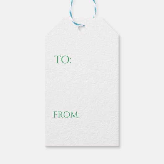 St. Patty's dag monogram kuif Gift Label Cadeaulabel (Achterkant)