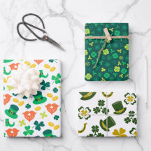 St. Patty's Day-cadeaupapiervellen