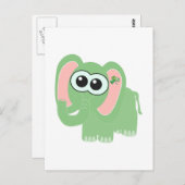 St. Pattys Day Goofkins-olifant Briefkaart (Voorkant / Achterkant)