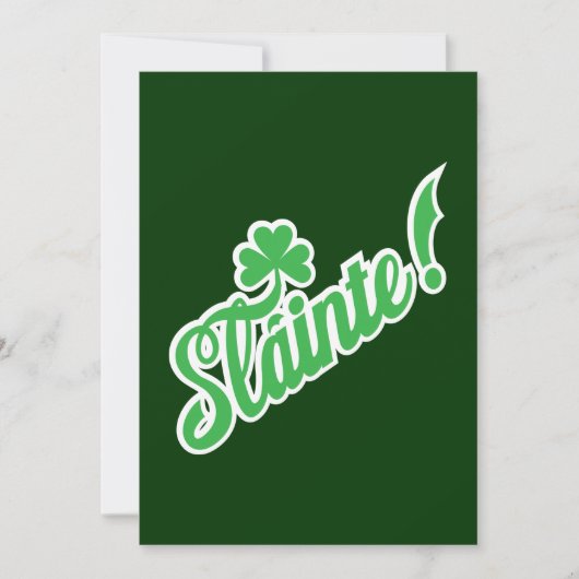 St. Patty's Day Invitation - Slainte! Proost! Kaart (Voorkant)