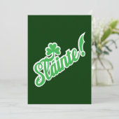 St. Patty's Day Invitation - Slainte! Proost! Kaart (Staand voorkant)