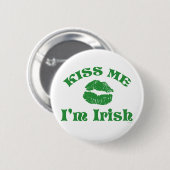 St. Patty's Day Kiss me Ik ben Iers Ronde Button 5,7 Cm (Voorkant /achterkant)