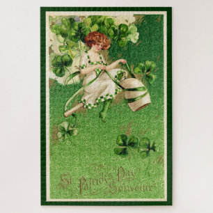 St. Patty's Day Meisje Grote Puzzel
