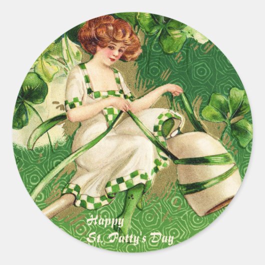 St. Patty's Day Meisje Sticker (Voorkant)