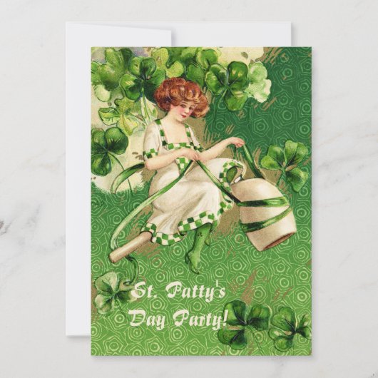 St. Patty's Day Meisjesfeest Uitnodiging (Voorkant)