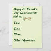 St. Patty's Day Meisjesfeest Uitnodiging (Achterkant)