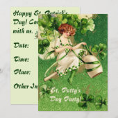 St. Patty's Day Meisjesfeest Uitnodiging (Voorkant / Achterkant)