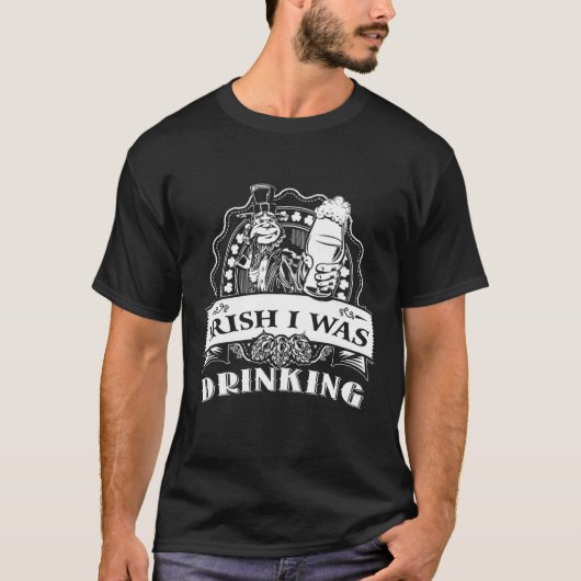 St Pattys Day Outfits Mannen Irish I Drink T-shirt (Voorkant)