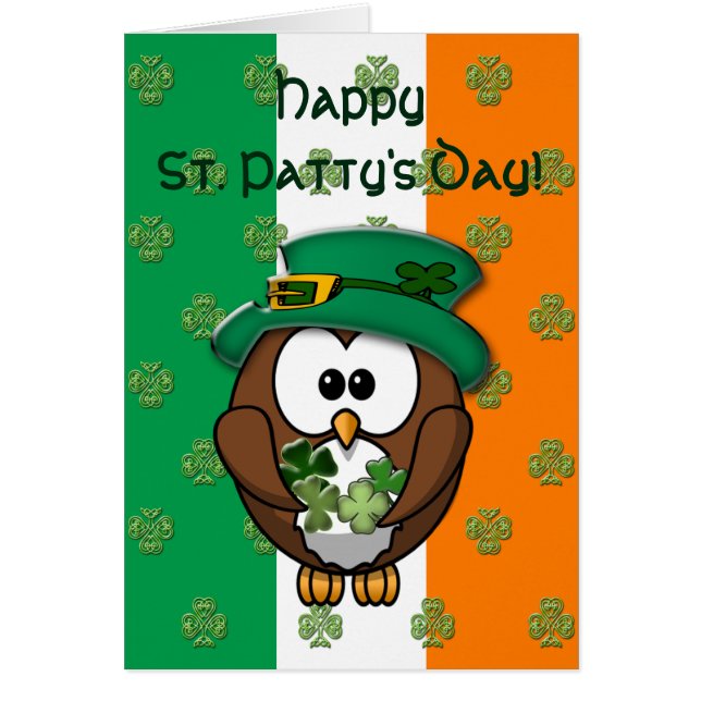 St. Patty's Day owl (Voorkant)