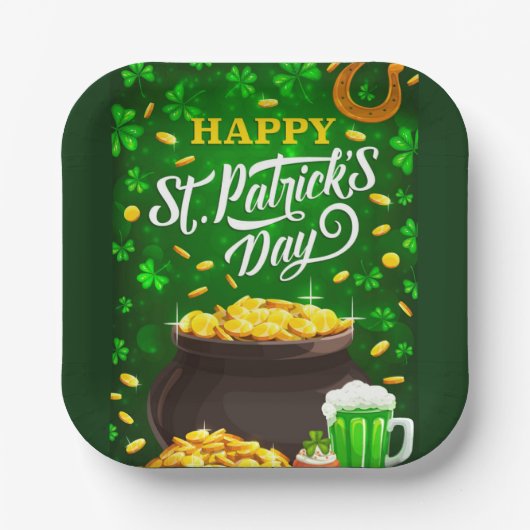 St. Patty's Day Paper-Bord Papieren Bordje (Voorkant)