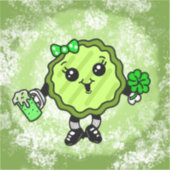 St. Patty's Day Pickle | Vakantiepickle Sticker (Voorkant)