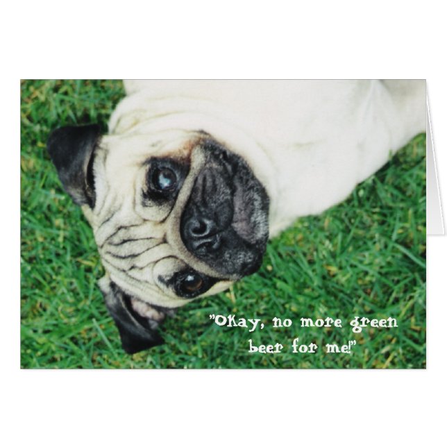 St. Patty's Day Pug (Voorkant Horizontaal)