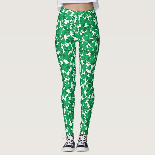 St. Pattys Day Shamrocks Leggings (Voorkant)