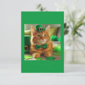 St. Patty's Day Sinaasappel Tabby Cat (Staand voorkant)