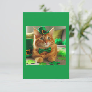 St. Patty's Day Sinaasappel Tabby Cat