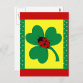 St. Patty's Ladybugs Briefkaart (Voorkant / Achterkant)