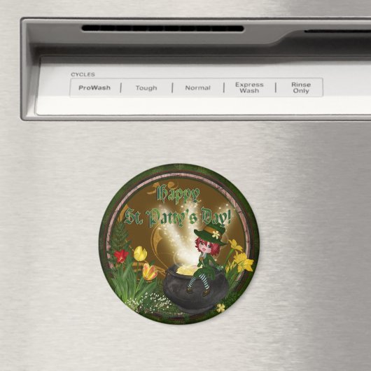 St Pattys Leprechaun Magneet (Insitu (Vaatwasser))