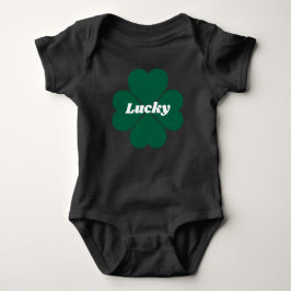 St. Patty's Shamrock | groene geluksklaver Romper