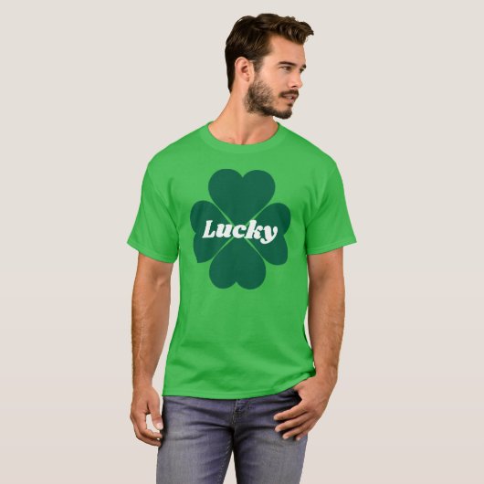 St. Patty's Shamrocks | groene boefklaver T-Shirt (Voorkant volledig)