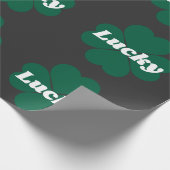 St. Patty's Shamrocks | groene geluksklaver Cadeaupapier (Hoek)
