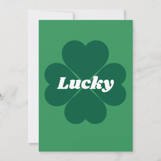 St. Patty's Shamrocks | groene geluksklaver Kaart (Voorkant)