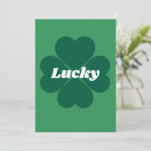 St. Patty's Shamrocks | groene geluksklaver Kaart (Staand voorkant)