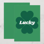 St. Patty's Shamrocks | groene geluksklaver Kaart (Voorkant / Achterkant)
