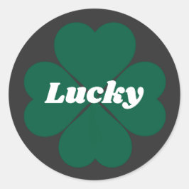 St. Patty's Shamrocks | groene geluksklaver Ronde Sticker