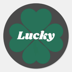 St. Patty's Shamrocks   groene geluksklaver Ronde Sticker