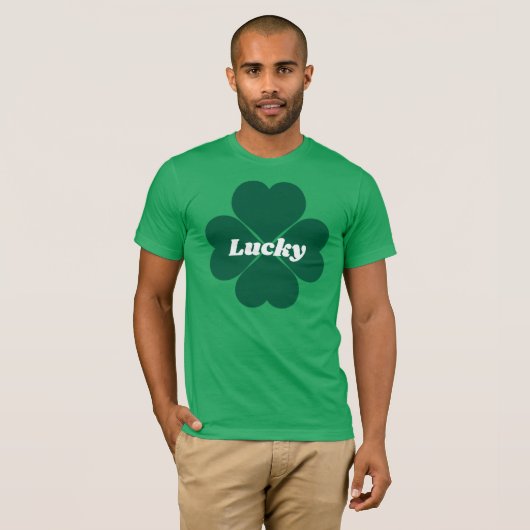St. Patty's Shamrocks | groene geluksklaver T-shirt (Voorkant volledig)