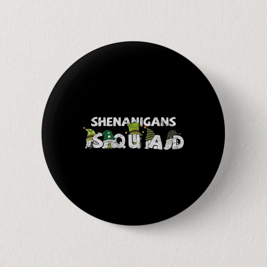 St Pattys Squad Gnomes St Patricks Day Shenanigans Ronde Button 5,7 Cm (Voorkant)