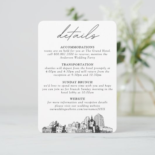 St. Paul bruiloft details behuizing Kaart (Staand voorkant)