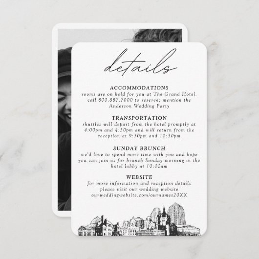 St. Paul bruiloft details behuizing Kaart (Voorkant / Achterkant)