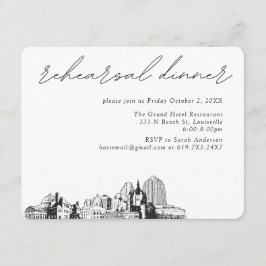 St. Paul Bruiloft Elegante repetitie diner Informatiekaartje