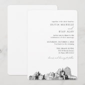 St. Paul Bruiloft Elegante skyline uitnodiging (Voorkant / Achterkant)