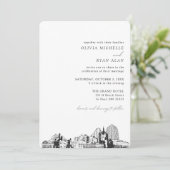 St. Paul Bruiloft Elegante skyline uitnodiging (Staand voorkant)
