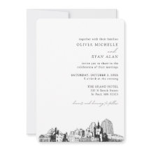 St. Paul Bruiloft Elegante skyline uitnodiging