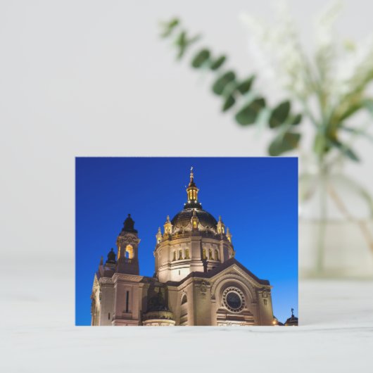 St. Paul Cathedral bij nacht Briefkaart (Staand voorkant)
