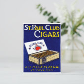 St. Paul Club Cigars 1910 Briefkaart (Staand voorkant)