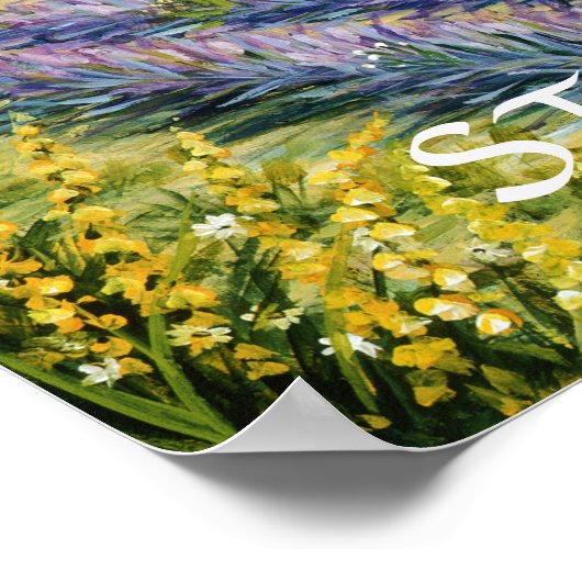 St Paul de vence en Lavender Poster (Hoek)