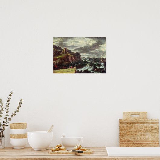 St. Paul die op Malta aankomt Poster (Keuken)