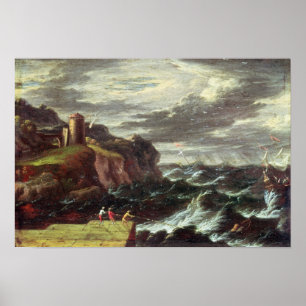 St. Paul die op Malta aankomt Poster