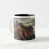 St. Paul die op Malta aankomt Tweekleurige Koffiemok (Voorkant links)